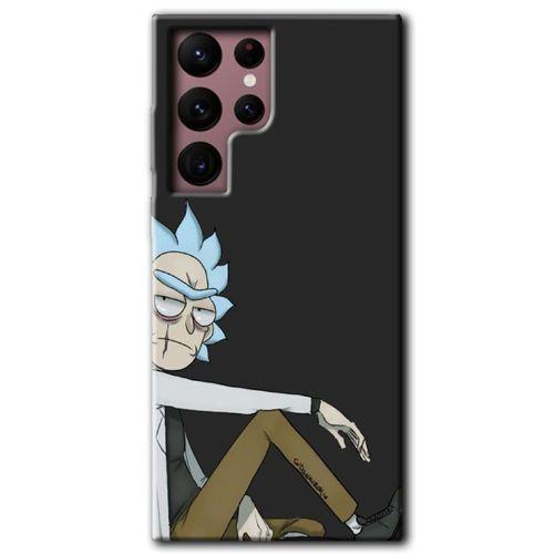 Galaxy S22 Ultra Kılıf HD Desen Baskılı Arka Kapak - Rick + Kırılmaz Cam