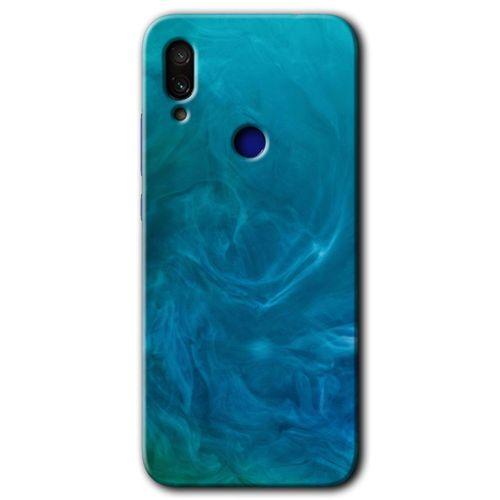 Redmi Note 7 Kılıf HD Desen Baskılı Arka Kapak - Mavi Aura
