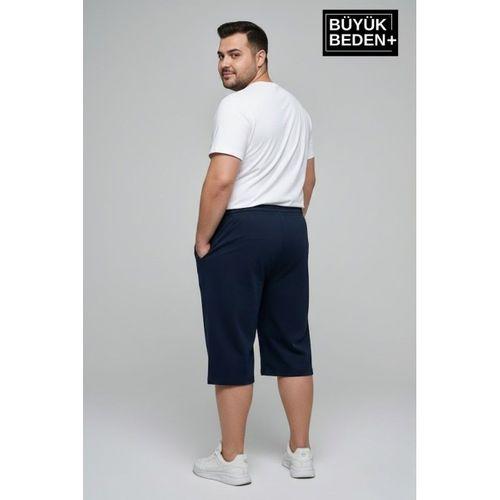 Büyük Beden Erkek 2’li Kapri Şort Rahat Kalıp Seti 3XL-6XL  SPR26BSR591+2
