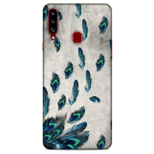 Samsung Galaxy A20s Kılıf Desenli Özel Seri Tüyler (16) Kalın Kılıf