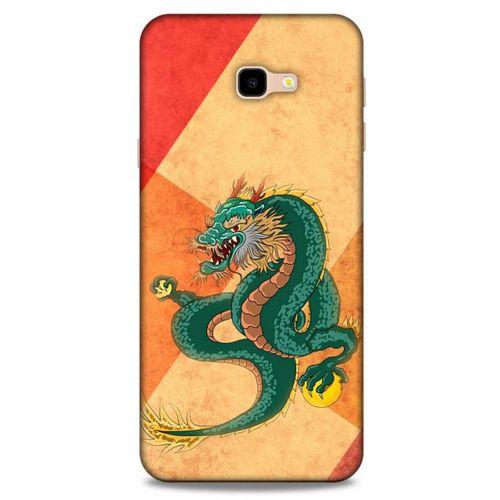 Samsung Galaxy J4 Plus Kılıf Dragons (24) Darbe Emici Kılıf Tatoo Yeşil Ejderha
