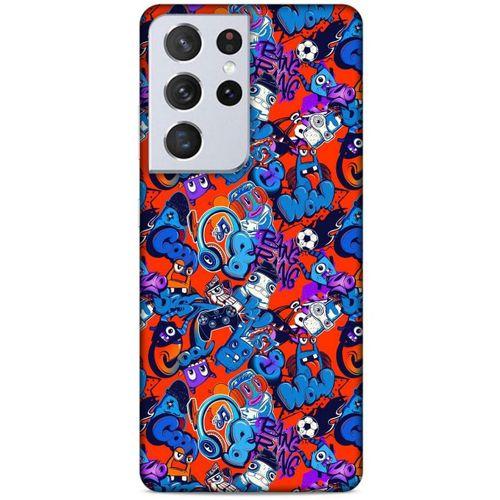 Lopard Samsung Galaxy S21 Ultra Uyumlu Kılıf Graffitix (15) Antişok Kılıf