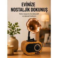 Retro Tasarımlı Mini Bluetooth Hoparlör Ve Fm Radyo Çoklu Medya Yeni Nesil