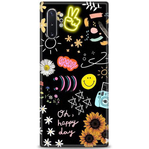 Samsung Galaxy Note 10 Plus Kılıf HD Baskılı Kılıf - Happy Day + Tam Ekran Koruyucu