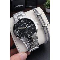 Captiva Bileklik Hediyeli Çelik Kordon Haftanın Günü Ve Takvimli Kadran Erkek Kol Saati CT.M.001.M5