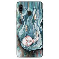 Samsung Galaxy A20 Kılıf Depresyon (45) Liquid Air Kılıf Bordo Gri