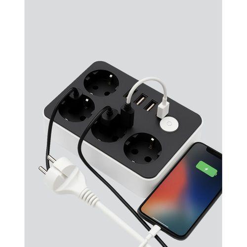 4 Prizli 3 Usb Portlu Anahtarlı Akım Korumalı Priz