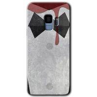 MRCİLETİSİM MRCİLETİSİM Samsung Galaxy S9 Kılıf HD Desen Baskılı Arka Kapak + Temperli Cam - Gentleman Blood