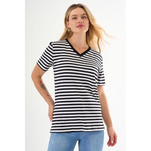 ALEXANDERGARDI V Yaka Çizgili T-shirt