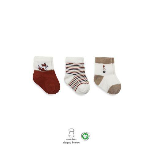 Bistyle 3'Lü Penye Soket Çorap BS10109 Kiremit