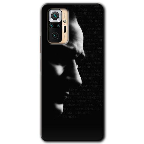 MRCİLETİSİM Xiaomi Redmi Note 10 Pro Kılıf Baskılı Kapak - Atam İzindeyiz + 5D Tam Kaplayan Cam