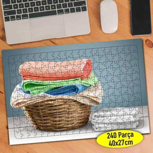Katlı Çamaşır Sepeti 240 Parça Puzzle Yapboz Tablo-82491771