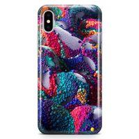 Apple iPhone XS Kılıf Renkli Boncuk 3d Arka Kapak Koruma Desenli Full Koruyucu
