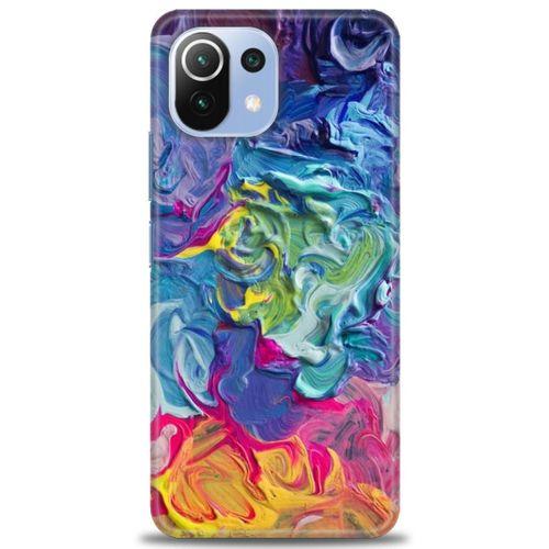 Xiaomi Mi 11 Lite Kılıf HD Baskılı Kılıf - Colors + Tam Ekran Koruyucu