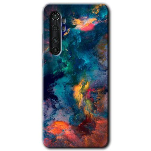 Xiaomi Mi Note 10 Lite HD Baskılı Kılıf + 9D Tam Ekran Koruyucu - Color Storm
