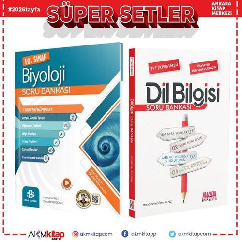 Bilgi Sarmal 10. Sınıf Biyoloji ve AKM Dil Bilgisi Soru Bankası Seti 2 Kitap