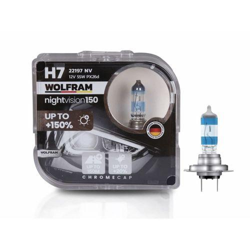Wolfram H7 Ampul NV +%150 Fazla Işık ve %20 Beyaz Işık 12V 55W