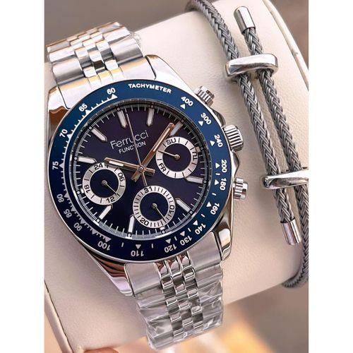 Ferrucci 2 Yıl Garantili Çelik Kordon İç Kadran Özellikleri Aktif 3 Atm Erkek Kol Saati EF.03648.2