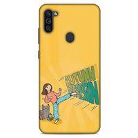 Samsung Galaxy M11 Kılıf Depresyon (44) Tough Armor Kılıf Mor Kahve