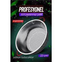 Modacar 22 CM Kevgir Yuvarlak Süzgeç Profesyonel 304 Paslanmaz Çelik