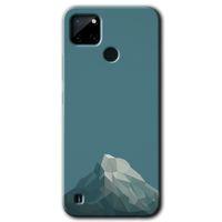 BeRa Aksesuar Realme C21 Kılıf Baskılı Kapak - Alone Mountain +Tam Kaplayan Mat Seramik