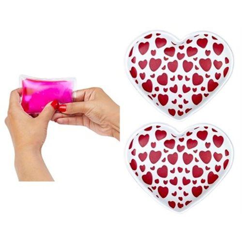 Sıa 2 Adet Küçük Kalpler Cep Sobası,El Isıtıcı,Sıcak Su Torbası Pvc  9Cm