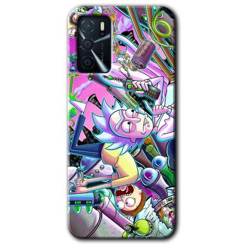 Oppo A16 Kılıf Baskılı Arka Kapak - Graffiti Çizgi Film +Tam Ekran Koruyucu