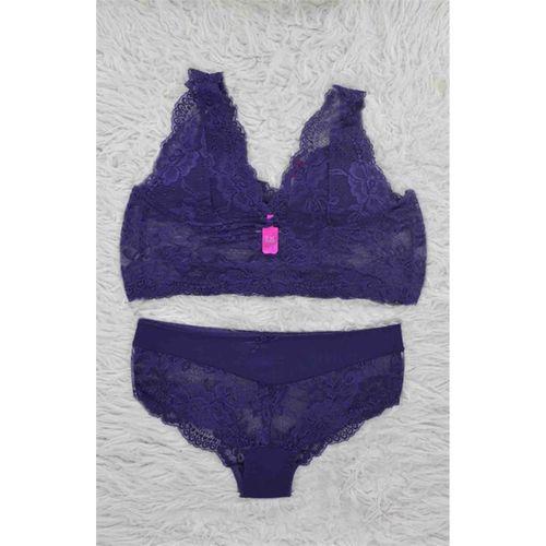 F.K. 410 Kadın Desteksiz Balensiz Dantelli B-Cup Uzun Bralet Takımı