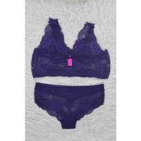 F.K. 410 Kadın Desteksiz Balensiz Dantelli B-Cup Uzun Bralet Takımı