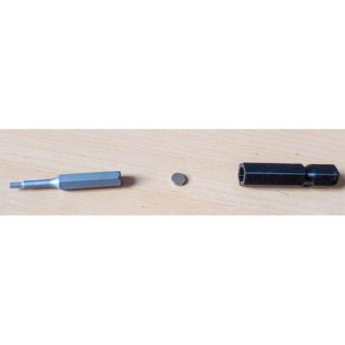 Bir elektronik tornavida için 1 4 inç (6,35 mm) ila 4 mm bit adaptör - 5134066