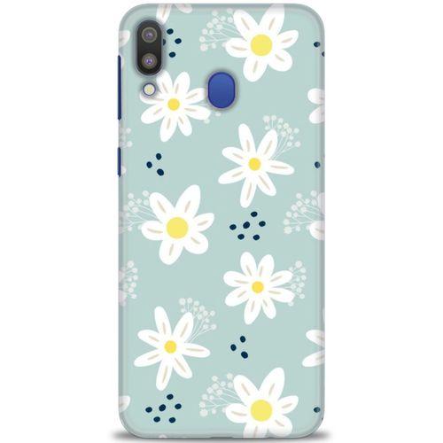 Samsung Galaxy M20 Kılıf HD Baskılı Kılıf - Papatyalar + Tam Ekran Koruyucu