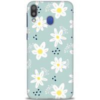 Samsung Galaxy M20 Kılıf HD Baskılı Kılıf - Papatyalar + Tam Ekran Koruyucu