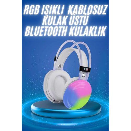 Rgb Işıklı Yüksek Ses Kaliteli Kablosuz Kulak Üstü Bluetooth Kulaklık