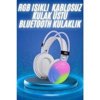 Rgb Işıklı Yüksek Ses Kaliteli Kablosuz Kulak Üstü Bluetooth Kulaklık