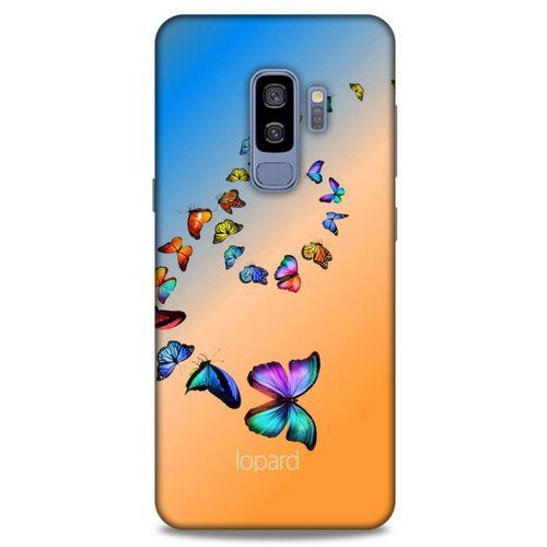 Samsung Galaxy S9 Plus Kılıf Kelebek Etkisi (49) Ultra Silikon Kılıf Şeker Pembe Mavi