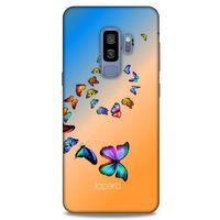 Samsung Galaxy S9 Plus Kılıf Kelebek Etkisi (49) Ultra Silikon Kılıf Şeker Pembe Mavi
