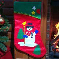 NOEL ÇORABI KIRMIZI KARDAN ADAM FİGÜRLÜ ÇORAP YILBAŞI SÜSLERİ YILBAŞI DEKORU 44 CM KARDAN ADAM ÇORAP