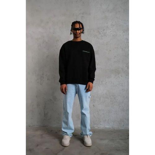 Erkek Baskılı Sweat - Siyah