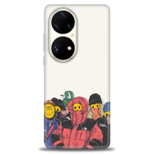 Huawei P50 Pro Kılıf HD Baskılı Kılıf - Adamlar + Tam Ekran Koruyucu