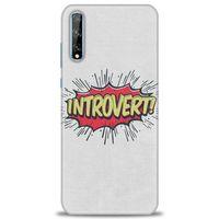 Huawei Y8P Kılıf HD Baskılı Kılıf - Introvert! + Tam Ekran Koruyucu