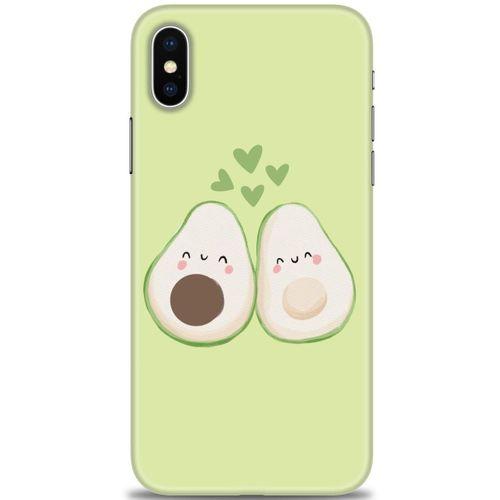 iPhone XS Max Kılıf HD Baskılı Kılıf - Avacado + Tam Ekran Koruyucu