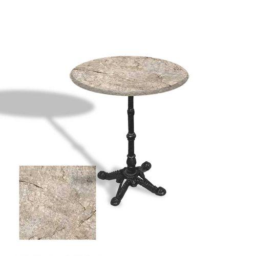Dockers Çipa 1002 Döküm Ayak Yuvarlak Masa Çap 90cm - (Werzalit, Wermodin ve Allzalit Tabla) - Scala Marble