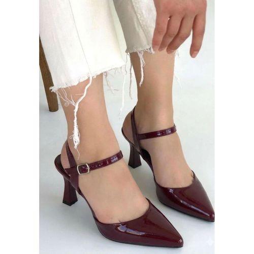 Suden Bordo Rugan Topuklu Ayakkabı