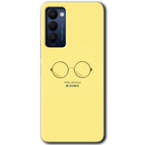 MRCİLETİSİM Tecno Camon 18P Kılıf HD Desen Baskılı Arka Kapak+Temperli Cam - Be Honest