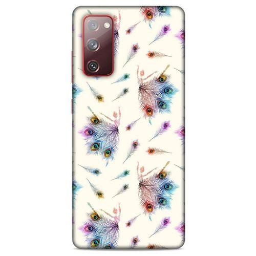 Samsung Galaxy S20 Fe Kılıf Desenli Özel Seri Tüyler (35) Fit Design Kılıf