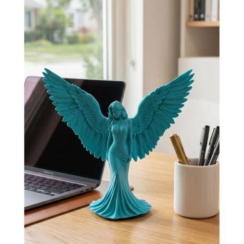 3d Turkuaz Melek İnsan Biblo  Es Dekoratif Obje