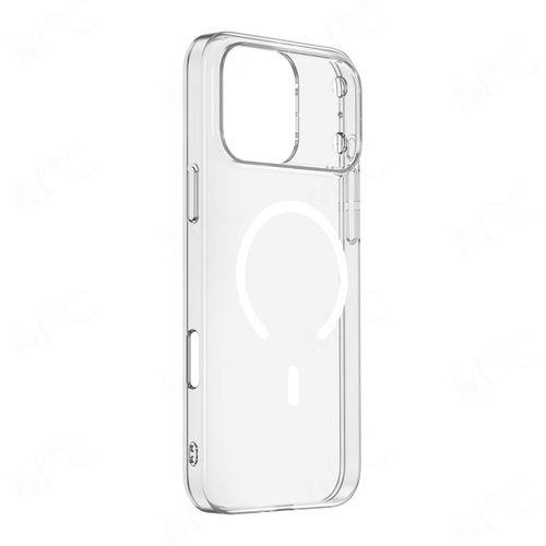 Apple iPhone 17 Pro Kılıf IC Çipli M-Safe Şarj Özellikli Şeffaf Kamera Çerçeveli Zore Toledo Kapak