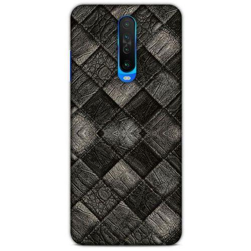 Xiaomi Redmi K30 Kılıf Patchwork (25) Antişok Kapak Siyah Gri