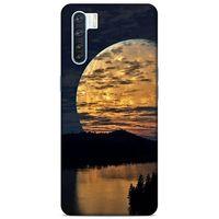 Lopard Oppo A91 Uyumlu Kılıf Gece'S (49) Ultra Silikon Kılıf Ay Yansıması