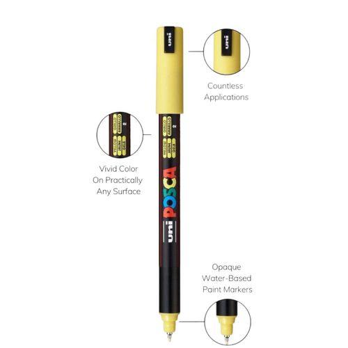 UNİBALL POSCA 0.7 SU BAZLI BOYAMA MARKÖRÜ GÜNEŞ SARISI (N)- (UNİ-PC-1MR )
